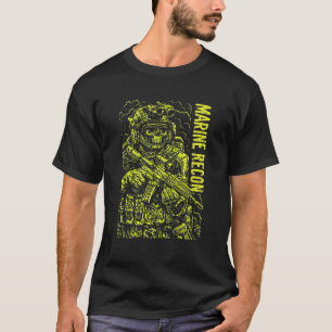T-shirt Illustration de l'horreur tactique de la reconnais