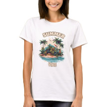 Illustration de l'île tropicale Vibe été