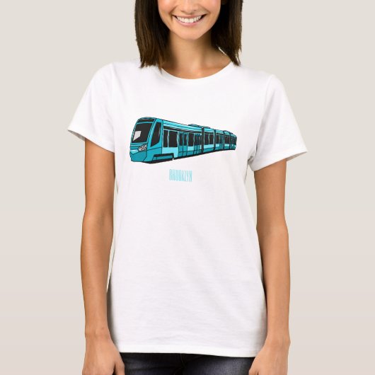 T-shirt Illustration de locomotive électrique (Devant)