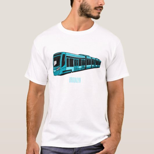T-shirt Illustration de locomotive électrique (Devant)