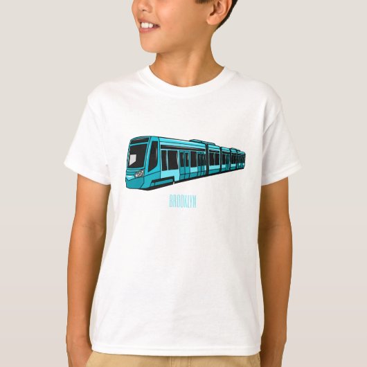 T-shirt Illustration de locomotive électrique (Devant)