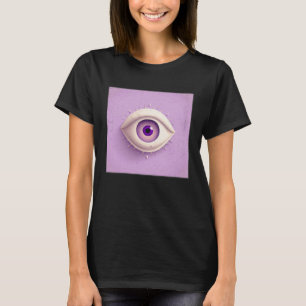 T-shirt Illustration de l'oeil blanc mignon Pastel Couleur