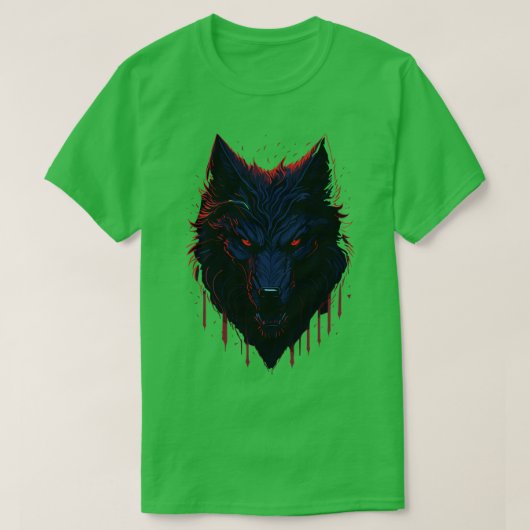 T-shirt Illustration de loup d'Imaginaire 3D Vector Art en (Design devant)