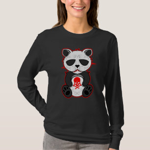 T-shirt Illustration de l'ours de Panda crâne de sucre