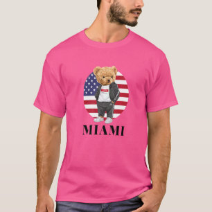 T-shirt Illustration de Love Yourself Miami Teddy Bear ave
