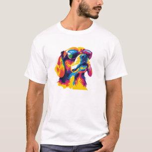 T-shirt Illustration de lunettes beagles aquarelle peintur