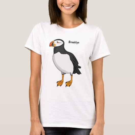 T-shirt Illustration de macareux moine (Devant)