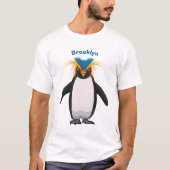T-shirt Illustration de mignon macaroni pingouin