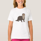 T-shirt Illustration de mignon Otter (Devant)