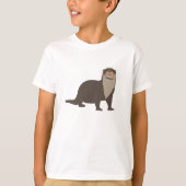 T-shirt Illustration de mignon Otter (Devant)