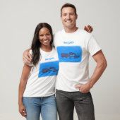 T-shirt Illustration de mignonne migratrice de baleines à (Unisexe)