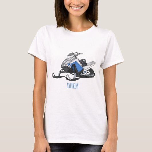 T-shirt Illustration de motoneige (Devant)