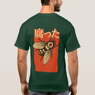 T-shirt Illustration de mouche grotesque vintage sur fond