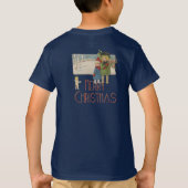 T-shirt Illustration de Noël Antique Enfants 1920 (Dos)