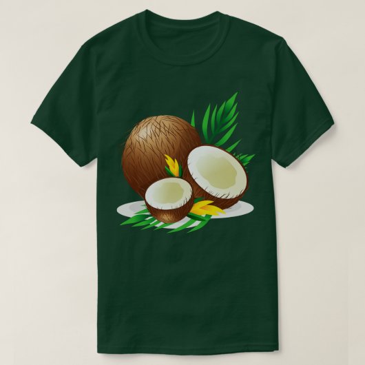 T-shirt Illustration de noix de coco tirée à la main (Design devant)