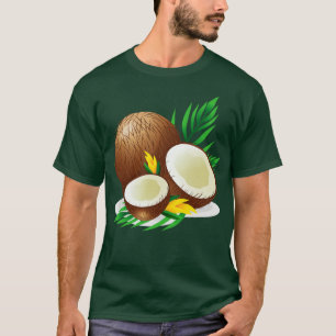 T-shirt Illustration de noix de coco tirée à la main