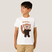 T-shirt Illustration de panda rouge mignon (Devant entier)