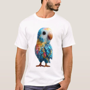 T-shirt Illustration de perroquet stylisé vibrant pour hom