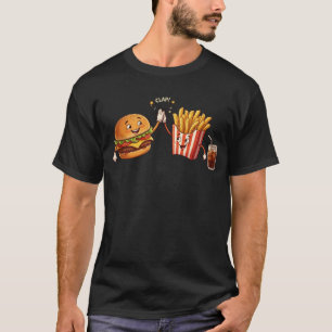 T-shirt Illustration de personnages mignons de sushi kawai