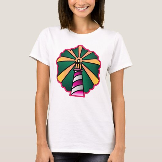 T-shirt Illustration de phare traditionnel (Devant)