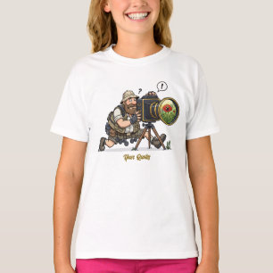 T-shirt Illustration de photographe de faune rétro