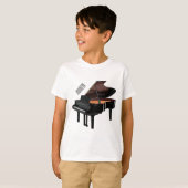 T-shirt Illustration de piano (Devant entier)