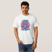 T-shirt Illustration de Pieuvre Je Pense Trop (Devant entier)