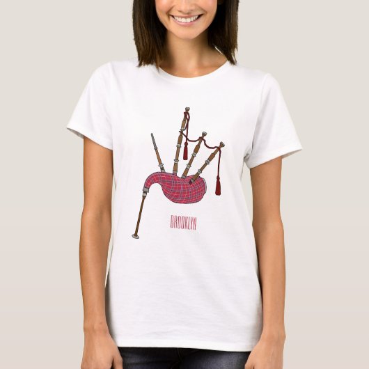 T-shirt Illustration de pipes (Devant)