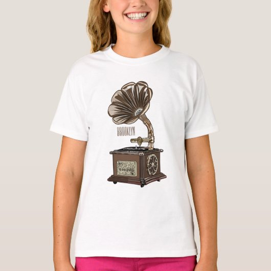 T-shirt Illustration de plateau tournant en cartoon  (Devant)