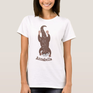 T-shirt Illustration de plongée de loutre mignonne