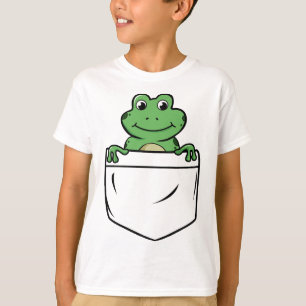T-shirt Illustration de poche de grenouille