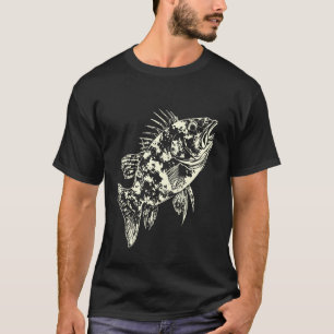 T-shirt Illustration de poisson abstrait Art de pêche