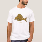 T-shirt Illustration de poisson Pleco (Devant)