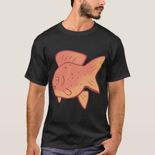 T-shirt Illustration de poisson rouge (Devant)