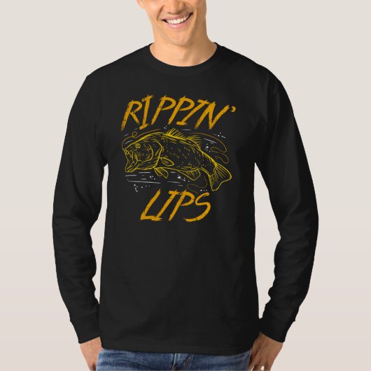 T-shirt Illustration de poissons de lèvres de Rippin avec  (Devant)