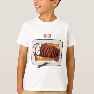 T-shirt Illustration de poitrine de dinde rôtie