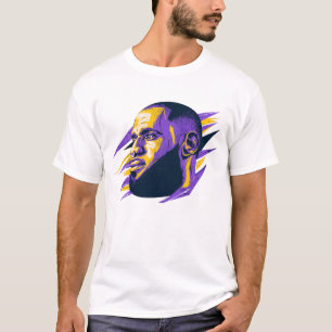 T-shirt Illustration de portrait stylisé de LeBron James