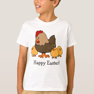 T-shirt Illustration de poulet vêtements de texte personna