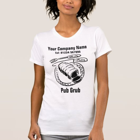 T-shirt Illustration de Pub Grub pour personnaliser (Devant)