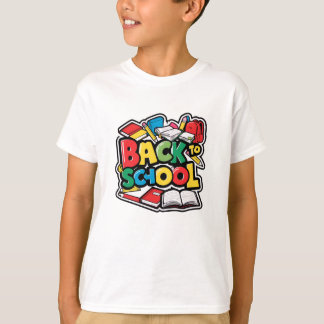 T-shirt Illustration de rentrée scolaire - Dessin animé co
