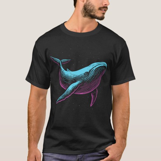 T-shirt Illustration de requin bleu (Devant)