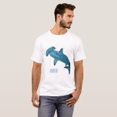 T-shirt Illustration de requin marteau (Devant entier)