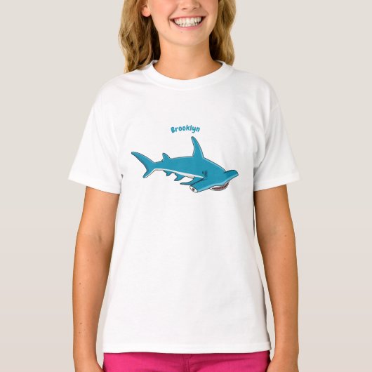 T-shirt Illustration de requin marteau (Devant)