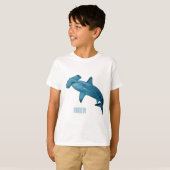 T-shirt Illustration de requin marteau (Devant entier)