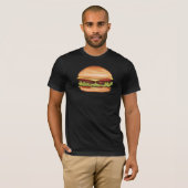 T-shirt Illustration de restauration rapide de hamburger (Devant entier)