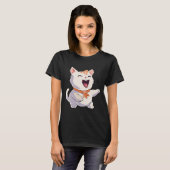 T-shirt Illustration de rire de chat (Devant entier)