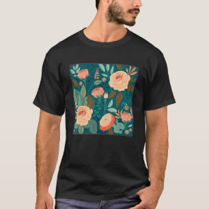 T-shirt Illustration de Roses botaniques mignons Fleur mag