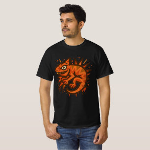 T-shirt Illustration de salamandre audacieuse