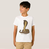 T-shirt Illustration de serpent à cobra Brown (Devant entier)
