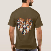 T-shirt Illustration de Sheltie Heart Shetland Sheepdog (Dos)
